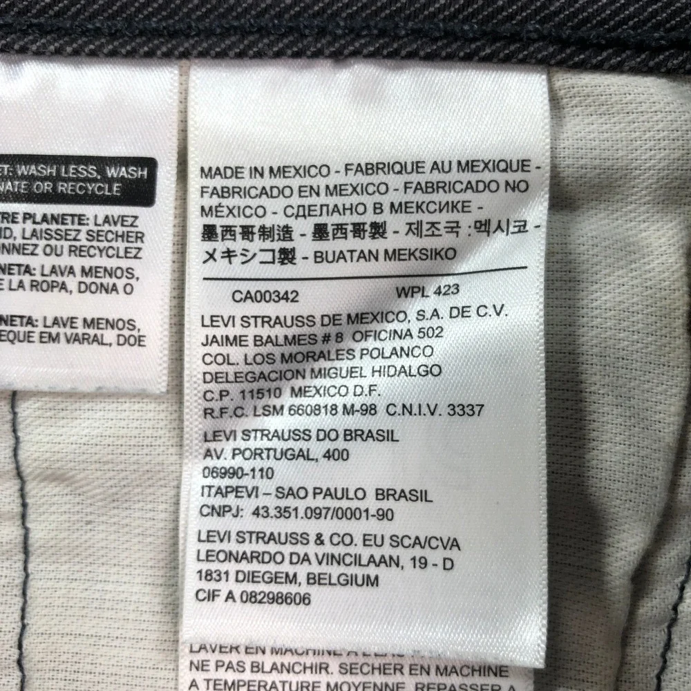 Levis 501 Mens Jeans 33x30 (fits 33x29) Gray Dark Wash Classic Button Fly Cotton
